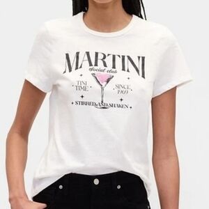 Gap Favorite Tee Martini Social Club Graphic Print Cotton TShirt - Women's XXL